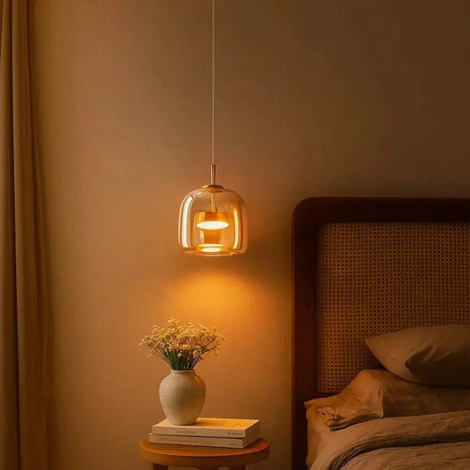 Luminaire Suspension Verre - Cristal Fumée | Ombrysa - vue 11 | Azeniah