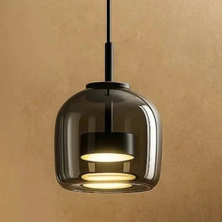 Luminaire Suspension Verre - Cristal Fumée | Ombrysa