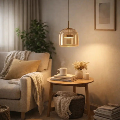 Luminaire Suspension Verre - Cristal Fumée | Ombrysa - vue 10 | Azeniah