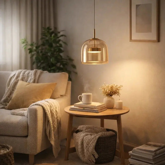 Luminaire Suspension Verre - Cristal Fumée | Ombrysa - vue 10 | Azeniah