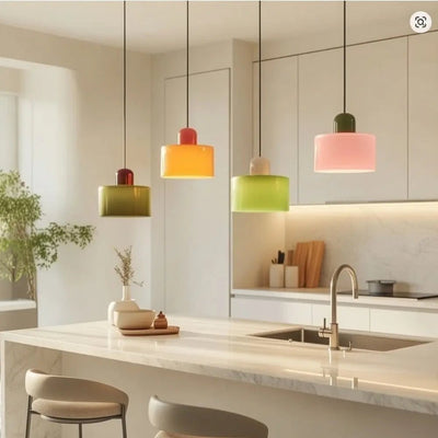 Luminaire Suspension Verre - Éclat Céleste | Auralis - vue 2 | Azeniah