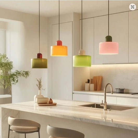 Luminaire Suspension Verre - Éclat Céleste | Auralis - vue 2 | Azeniah