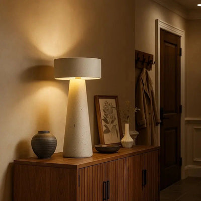 Luminaire Travertin de Table - Pierre Sculptée | Travena - vue 2 | Azeniah
