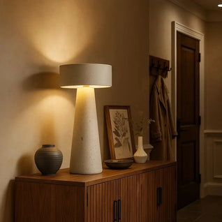 Luminaire Travertin de Table - Pierre Sculptée | Travena