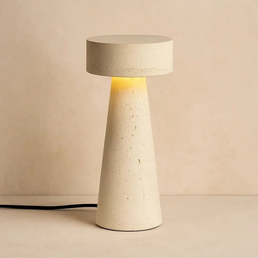 Luminaire Travertin de Table - Pierre Sculptée | Travena | Azeniah