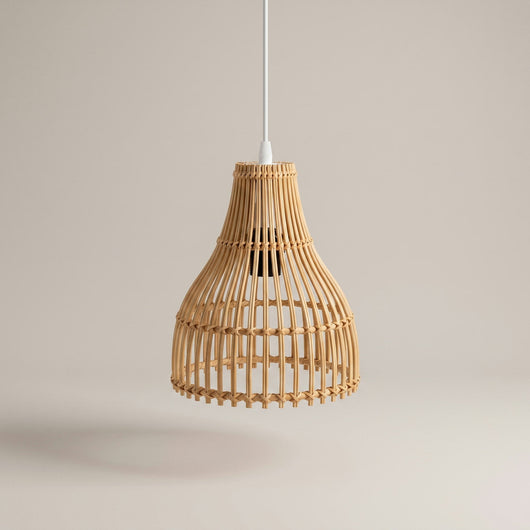Lustre Bambou Tressé Ø 24 cm Cuisine et Îlot Ilonya - Azeniah
