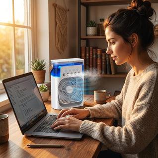 Mini Rafraîchisseur d'Air USB Brume d'Eau Lumière LED | Tisselia
