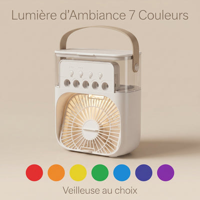 Lumière d'ambiance 7 couleurs du mini rafraîchisseur Tisselia