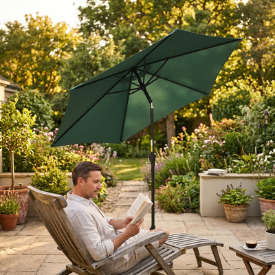 Parasol de jardin inclinable Solvane incline pour faire de l'ombre