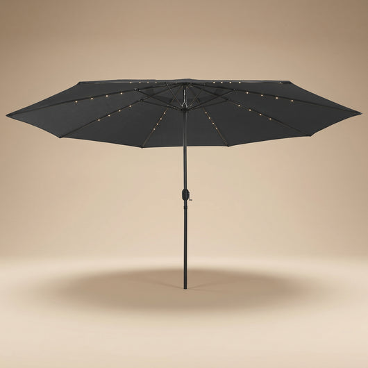 Parasol de jardin LED rectangulaire anthracite Solyra, vue produit