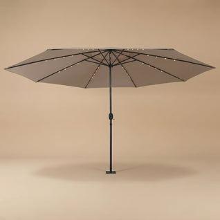 Parasol de Jardin LED Rectangulaire 400 x 250 cm Manivelle | Solyra