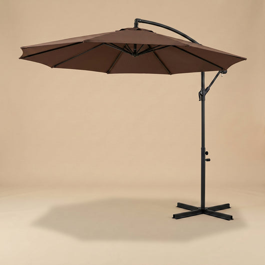 Parasol déporté Calvane coloris café, packshot