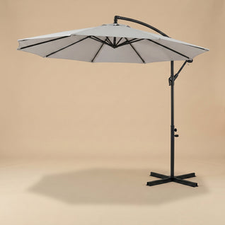 Parasol Déporté Inclinable Ø2,95 m Base Croisée 5 Coloris | Calvane