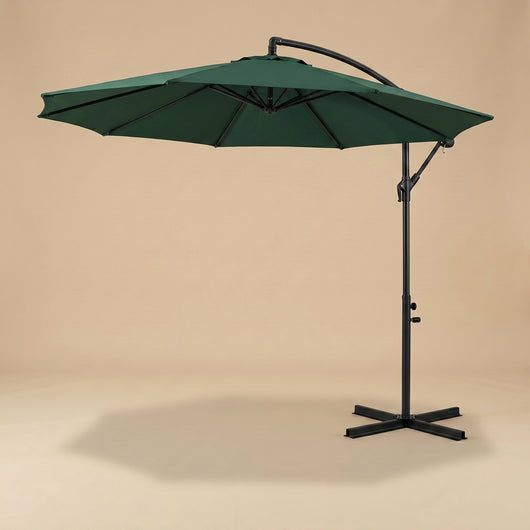 Parasol déporté Calvane coloris vert, packshot