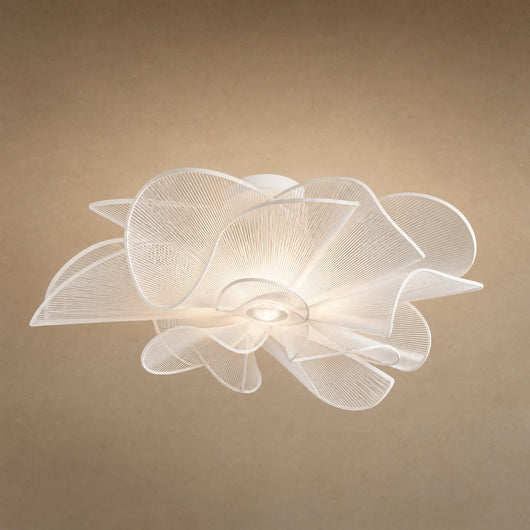 Plafonnier Fleur Éclosion Plissée, Ø 72 cm Blomina - Azeniah