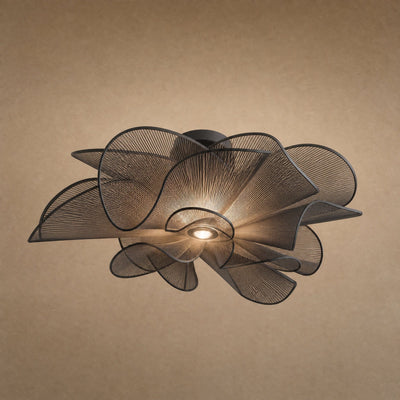 Plafonnier Fleur Éclosion Plissée, Ø 72 cm Blomina - Azeniah