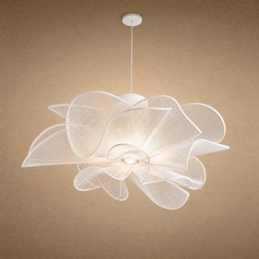 Plafonnier Fleur Éclosion Plissée, Ø 72 cm Blomina - Azeniah