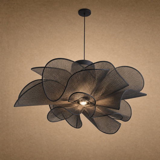 Plafonnier Fleur Éclosion Plissée, Ø 72 cm Blomina - Azeniah