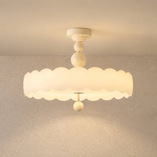Plafonnier LED Chambre - Halo Crémeux | Nuvora