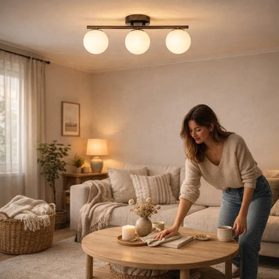 Plafonnier LED Intérieur - Verre Velouté | Darvëa - vue 4 | Azeniah