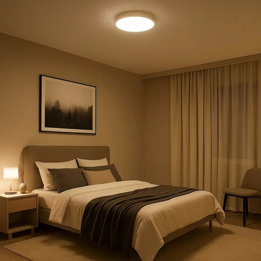 Plafonnier Luminaire Circulaire - Voile Métallique | Luminess - vue 2 | Azeniah