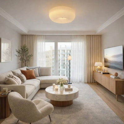 Plafonnier Salon Led - Courbe Apaisante | Aelora - vue 3 | Azeniah