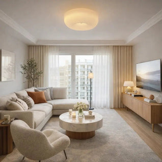 Plafonnier Salon Led - Courbe Apaisante | Aelora