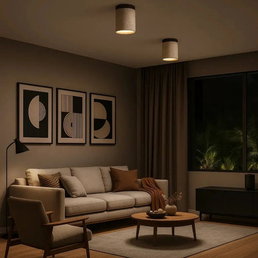 Plafonnier Travertin Intérieur - Éclat Minéral | Travita - vue 5 | Azeniah