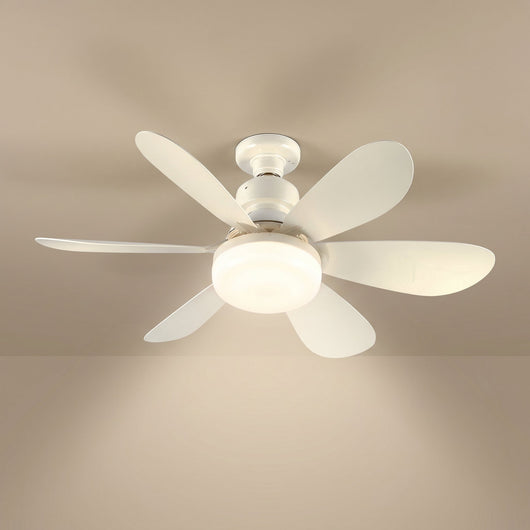 Plafonnier ventilateur LED Yselia packshot fond beige