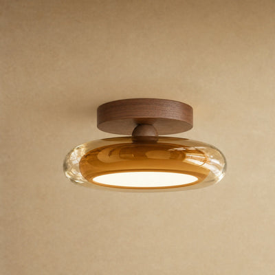 Plafonnier Verre Coloré LED Intégrée Ø 20 cm Prisméa - Azeniah