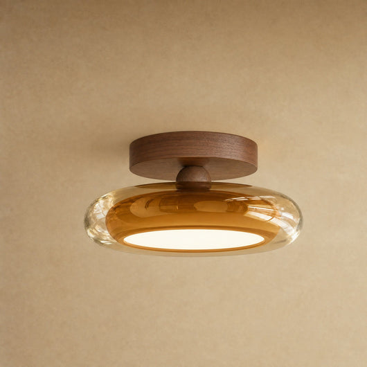 Plafonnier Verre Coloré LED Intégrée Ø 20 cm Prisméa - Azeniah
