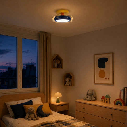 Plafonnier Verre Coloré LED Intégrée Ø 20 cm Prisméa - Azeniah