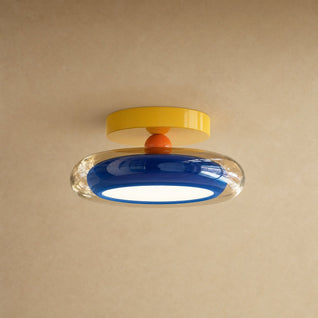 Plafonnier Verre Coloré LED Intégrée Ø 20 cm | Prisméa