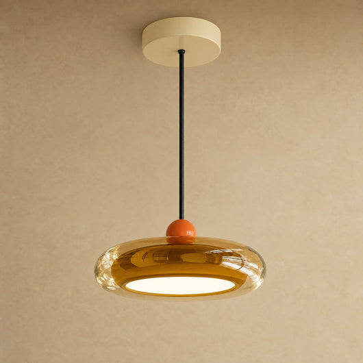 Plafonnier Verre Coloré LED Intégrée Ø 20 cm Prisméa - Azeniah