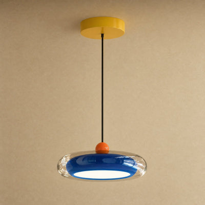 Plafonnier Verre Coloré LED Intégrée Ø 20 cm Prisméa - Azeniah