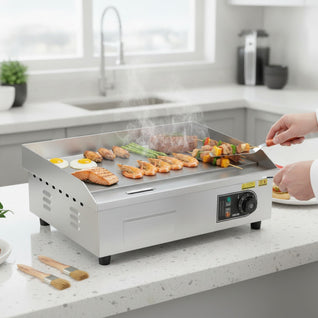 Plancha Électrique Pro Inox - Thermostat 50-300 °C | Calden