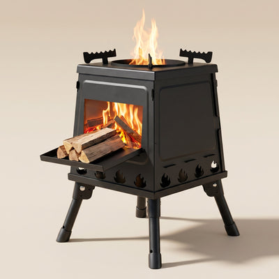 Réchaud de camping à bois pliable acier Rovnak