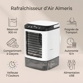 Rafraîchisseur d'Air Double Brumisation Ultrasonique Silencieux | Almeris