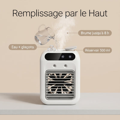 Remplissage par le haut du rafraîchisseur d'air portable Ivelys