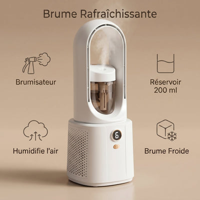 Rafraichisseur air Olvane brumisateur reservoir 200 ml brume froide