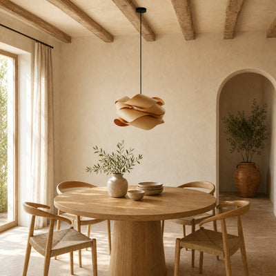 Suspension Bois Design Nuage Ø 45 cm E27 Kumora - Azeniah