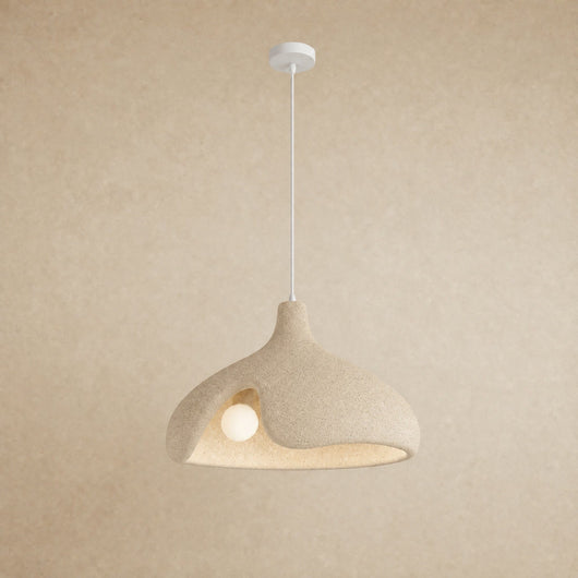 Suspension Cuisine Galet Sablé Effet Pierre, Ø 40 cm Kanoura - Azeniah