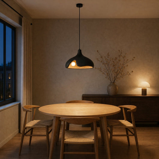 Suspension Cuisine Galet Sablé Effet Pierre, Ø 40 cm Kanoura - Azeniah