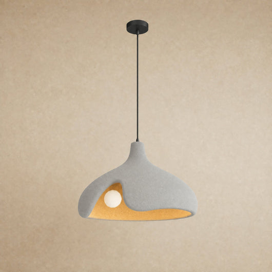 Suspension Cuisine Galet Sablé Effet Pierre, Ø 40 cm Kanoura - Azeniah