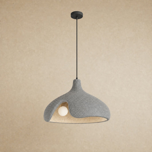 Suspension Cuisine Galet Sablé Effet Pierre, Ø 40 cm Kanoura - Azeniah