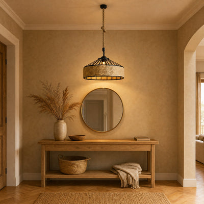 Suspension En Corde de Chanvre Ø 30 cm E27 Chanvira - Azeniah