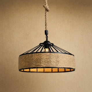 Suspension En Corde de Chanvre Tambour Ø 30 cm | Chanvira