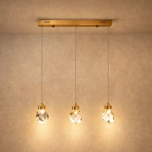 Suspension En Cristal - Éclat Taillé | Kaelyra - Suspension Luminaire Azeniah