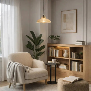 Suspension En Verre Transparent - Éclat Ambré | Clarysio