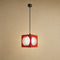 Suspension Globe Verre Opale Cube Métal Coloré | Asobira